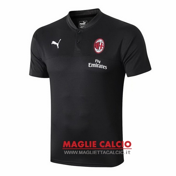 ac milan nero magliette polo nuova 2019-2020