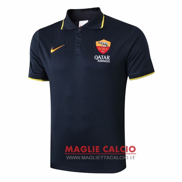 as roma nero giallo magliette polo nuova 2019-2020