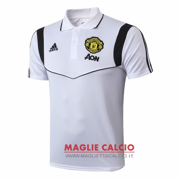 manchester united bianco nero magliette polo nuova 2019-2020