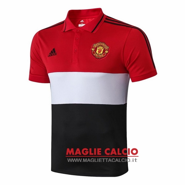 manchester united rosso bianco nero magliette polo nuova 2019-2020
