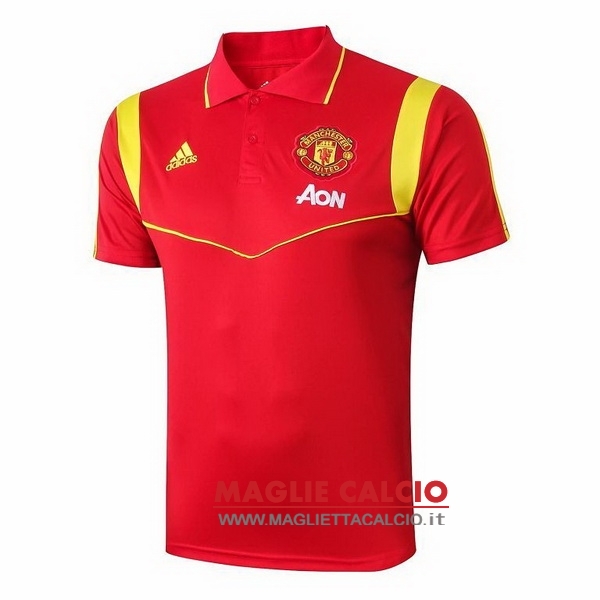 manchester united rosso oro magliette polo nuova 2019-2020