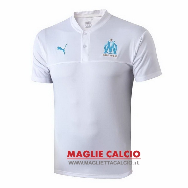 polo set completo maglia marseille 2019-2020 bianco