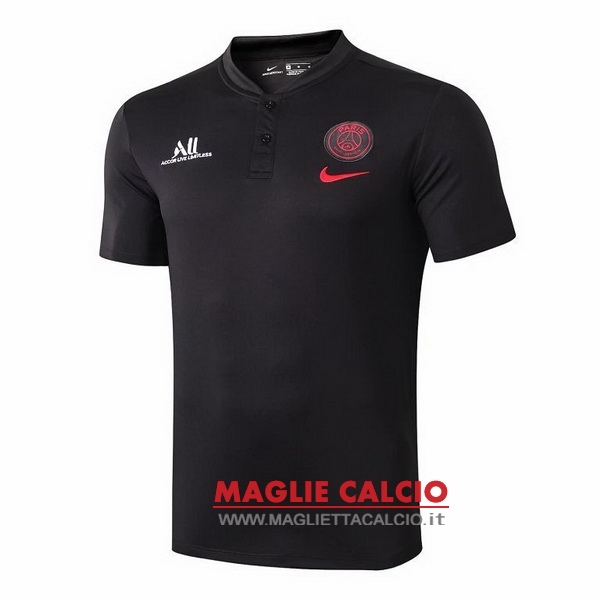 paris saint germain nero rosso magliette polo nuova 2019-2020