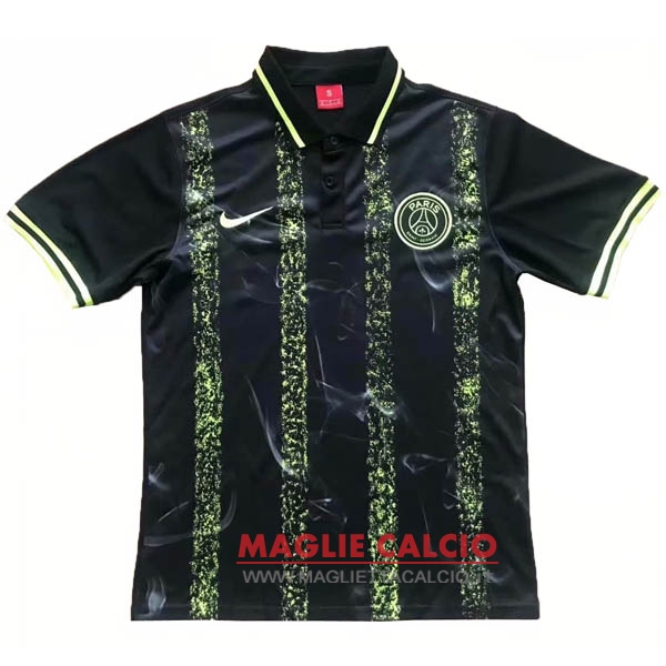 paris saint germain nero verde magliette polo nuova 2019-2020