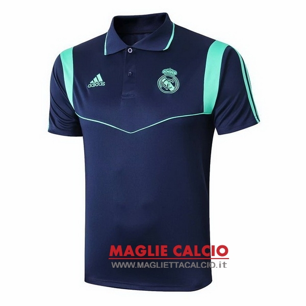 real madrid blu verde navy magliette polo nuova 2019-2020