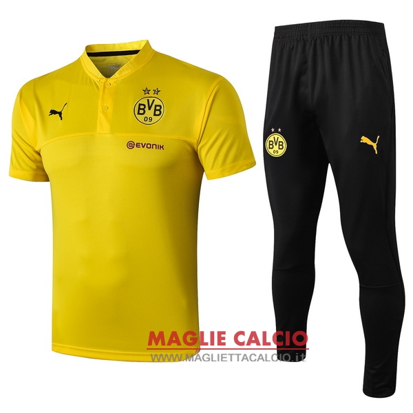 Polo set completo maglia borussia dortmund 2019-2020 giallo nero