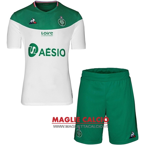 nuova prima maglietta as saint-etienne set completo bambino 2019-2020