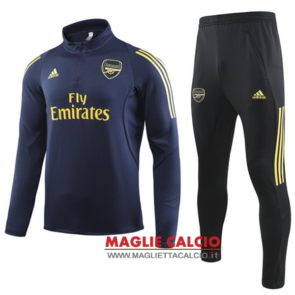 nuova arsenal insieme completo blu navy giallo giacca 2019-2020