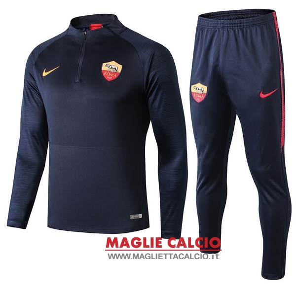 nuova as roma insieme completo blu navy bambino giacca 2019-2020