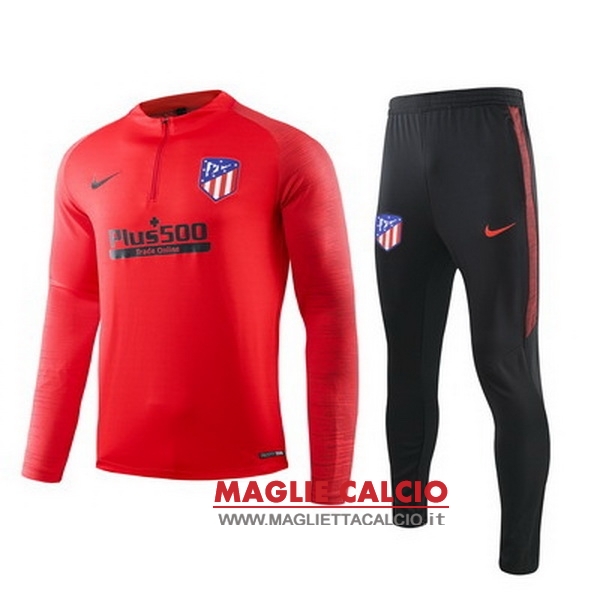 nuova atletico madrid insieme completo rosso nero blu bambino giacca 2019-2020