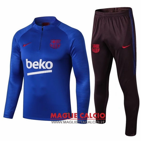 nuova barcelona insieme completo blu rosso bambino giacca 2019-2020
