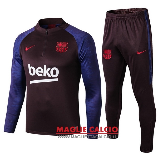 nuova barcelona insieme completo rosso navy purpureo bambino giacca 2019-2020