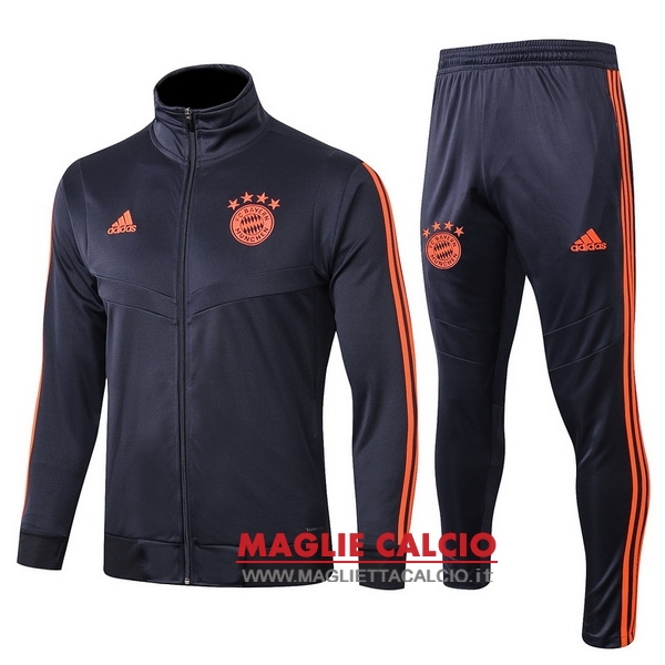 nuova bayern monaco insieme completo blu navy arancione giacca 2019-2020