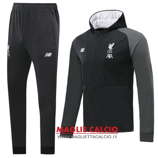 nuova liverpool insieme completo nero bianco grigio giacca 2019-2020