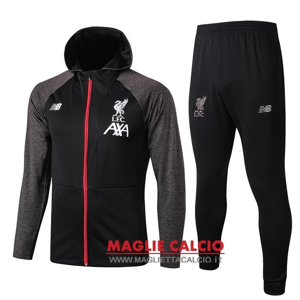 nuova liverpool insieme completo nero rosso grigio giacca 2019-2020