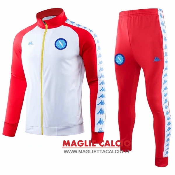 nuova napoli insieme completo bianco rosso giacca 2019-2020
