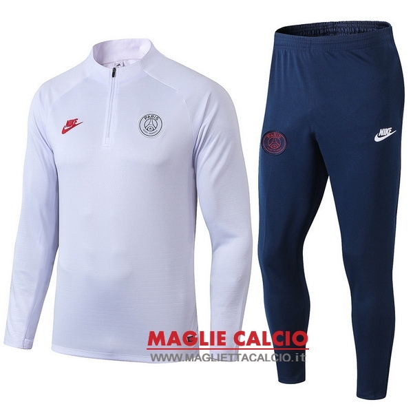 nuova paris saint germain insieme completo bianco blu giacca 2019-2020