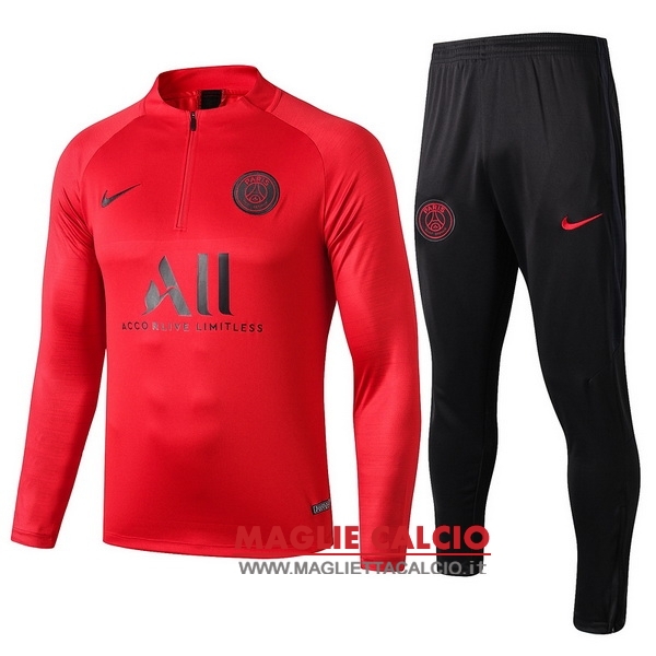 nuova paris saint germain insieme completo rosso giacca 2019-2020