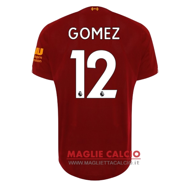 nuova maglietta liverpool 2019-2020 gomez 12 prima