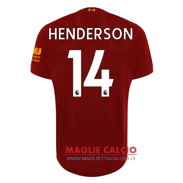 nuova maglietta liverpool 2019-2020 henderson 14 prima