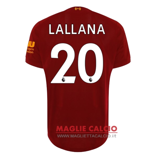 nuova maglietta liverpool 2019-2020 lallana 20 prima