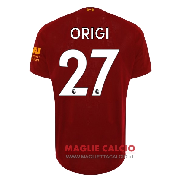 nuova maglietta liverpool 2019-2020 origi 27 prima