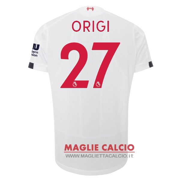 nuova maglietta liverpool 2019-2020 origi 27 seconda