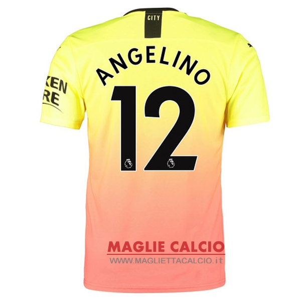 nuova maglietta manchester city 2019-2020 angelino 12 terza