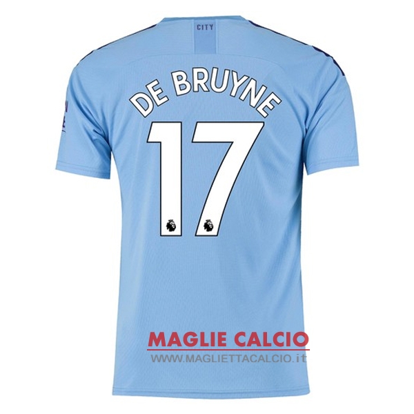 nuova maglietta manchester city 2019-2020 bruyne 17 prima