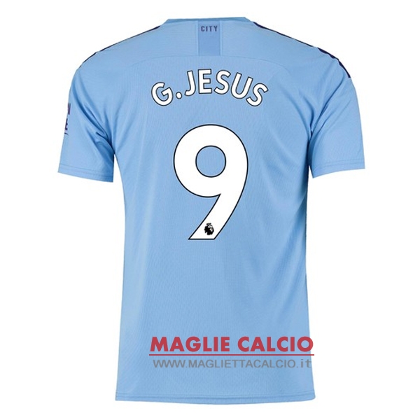 nuova maglietta manchester city 2019-2020 g.jesus 9 prima