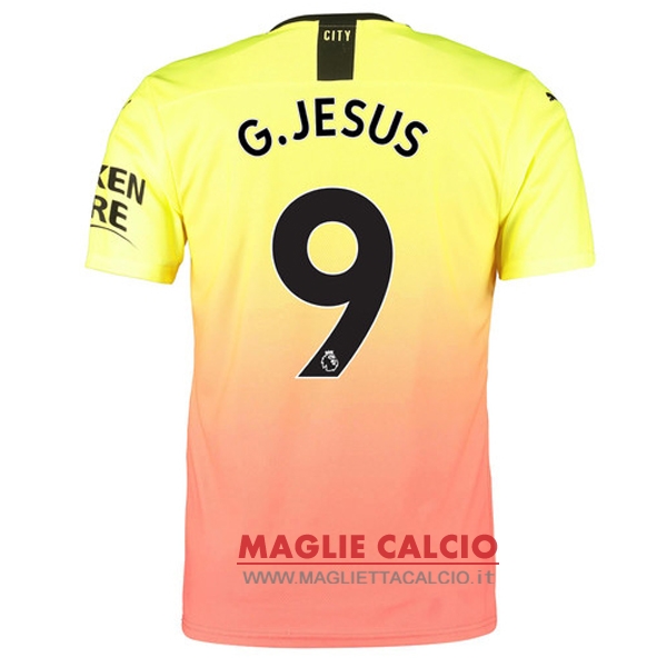 nuova maglietta manchester city 2019-2020 g.jesus 9 terza