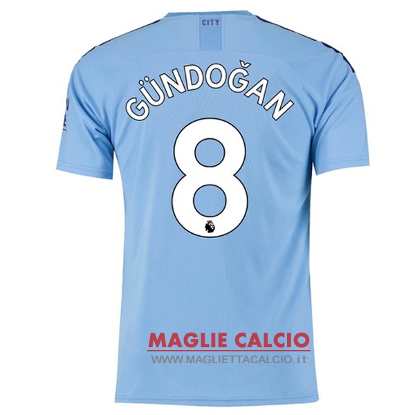 nuova maglietta manchester city 2019-2020 gundogan 8 prima