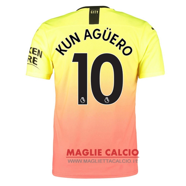 nuova maglietta manchester city 2019-2020 kun aguero 10 terza