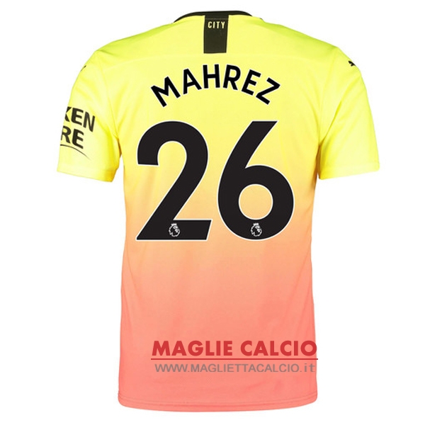 nuova maglietta manchester city 2019-2020 mahrez 26 terza