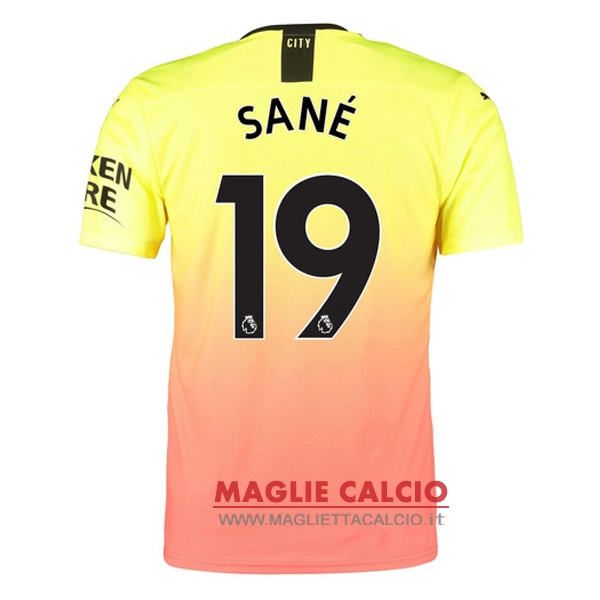 nuova maglietta manchester city 2019-2020 sane 19 terza