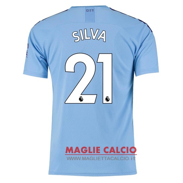 nuova maglietta manchester city 2019-2020 silva 21 prima