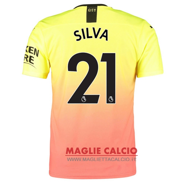 nuova maglietta manchester city 2019-2020 silva 21 terza