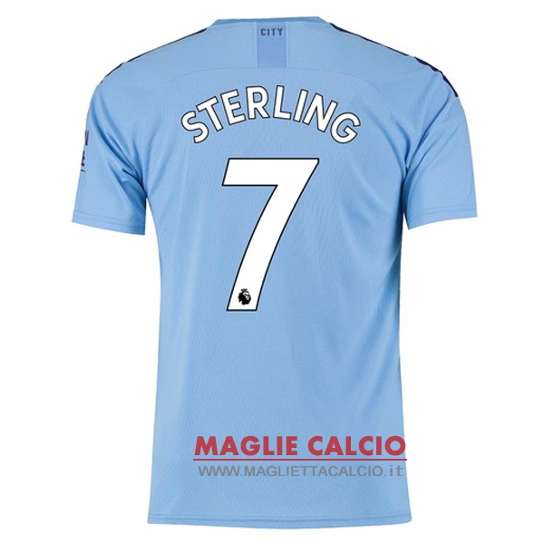 nuova maglietta manchester city 2019-2020 sterling 7 prima