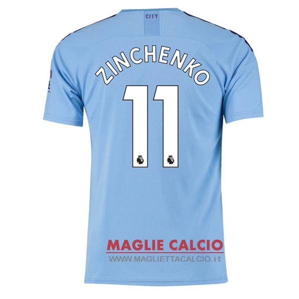 nuova maglietta manchester city 2019-2020 zinchenko 11 prima