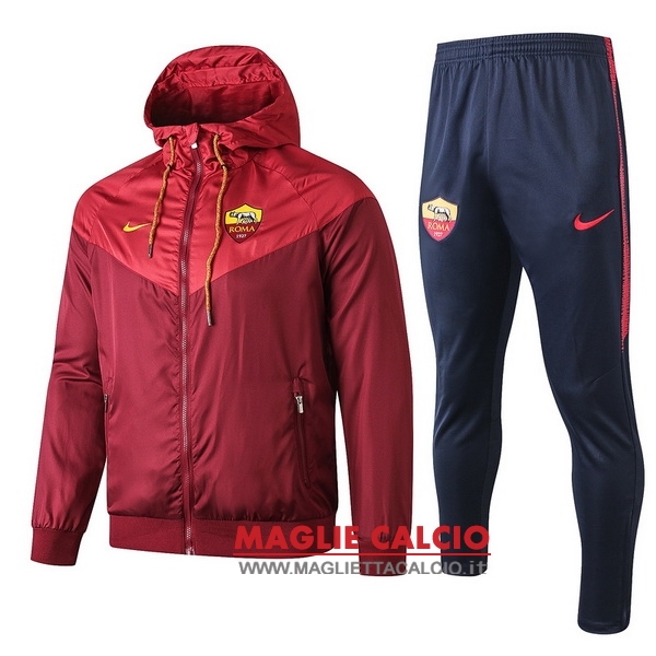 nuova as roma insieme completo rosso blu giacca a vento 2019-2020