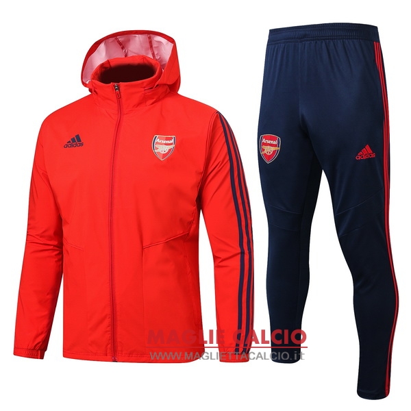 nuova arsenal insieme completo rosso giacca a vento 2019-2020