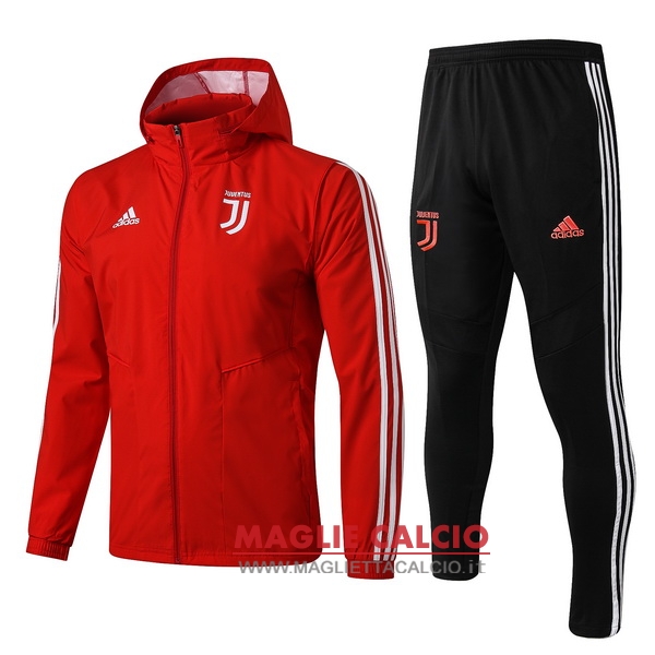 nuova juventus insieme completo rosso nero giacca a vento 2019-2020