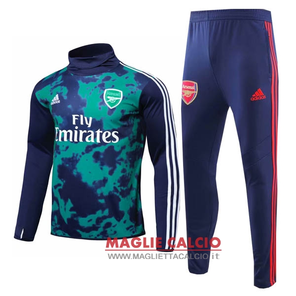 nuova arsenal insieme completo verde blu giacca 2019-2020