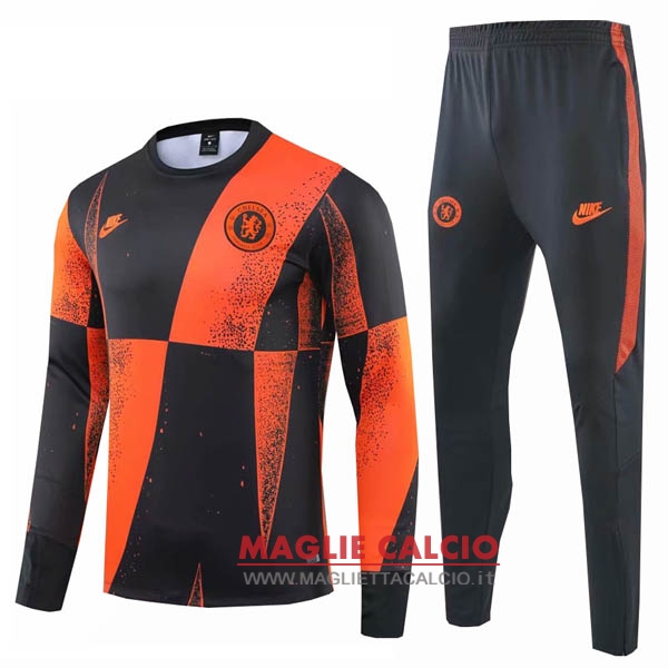 nuova chelsea insieme completo nero arancione giacca 2019-2020