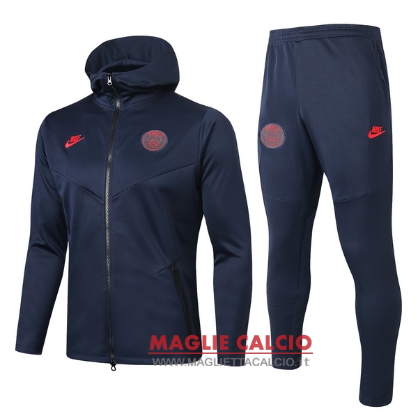 nuova paris saint germain insieme completo blu navy rosso giacca 2019-2020