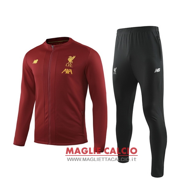 nuova liverpool insieme completo rosso nero giacca 2019-2020