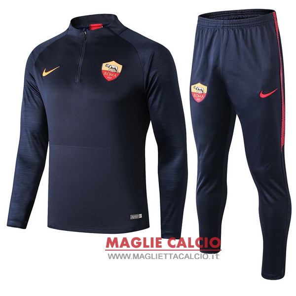 nuova as roma insieme completo blu navy giacca 2019-2020