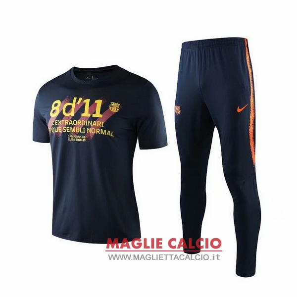 nuova formazione set completo divisione magliette barcelona 2019-2020 nero giallo