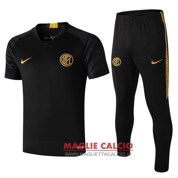 nuova formazione set completo divisione magliette inter milan 2019-2020 nero