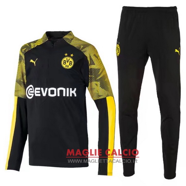 nuova borussia dortmund insieme completo nero giacca 2019-2020